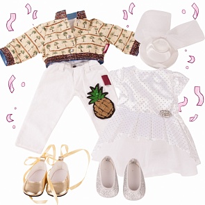 Набор одежны платье балетки джинсы 45-50 см (Gotz, 3403297)